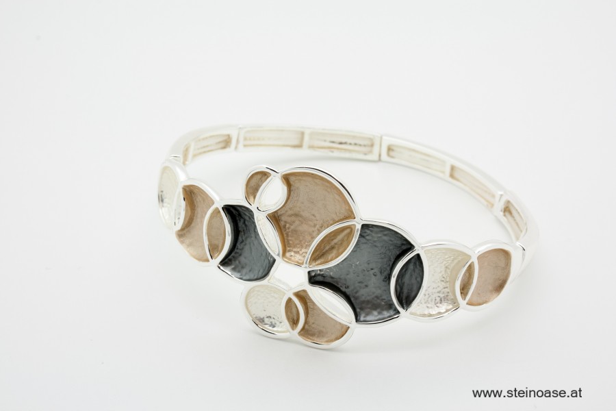 Armband  Gold/Grau/Silber